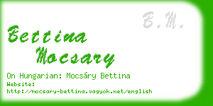bettina mocsary business card